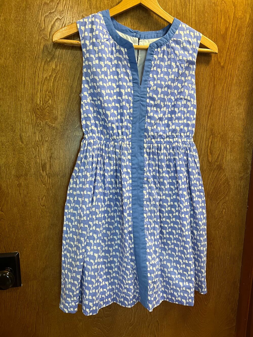 Crewcuts Blue Sleeveless Lined Elephant SunDress sze 10